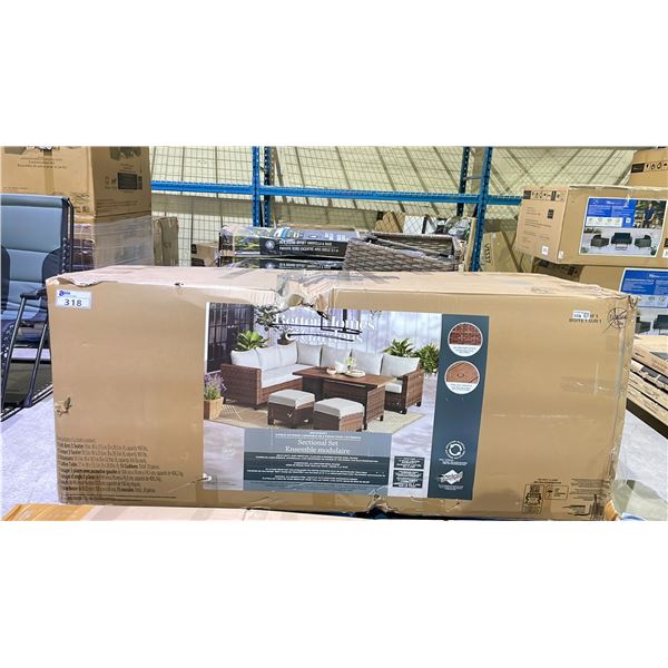 BETTER HOMES & GARDENS BROOKBURY 5-PIECE SECTIONAL SET (MAY BE MISSING PARTS & PIECES)