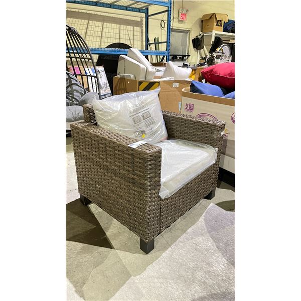 SINGLE CLUB CHAIR (MAY BE MISSING PARTS & PIECES)