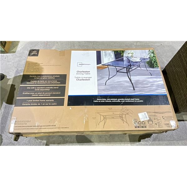 MAINSTAYS CHARLESTON DINING TABLE (MAY BE MISSING PARTS & PIECES)