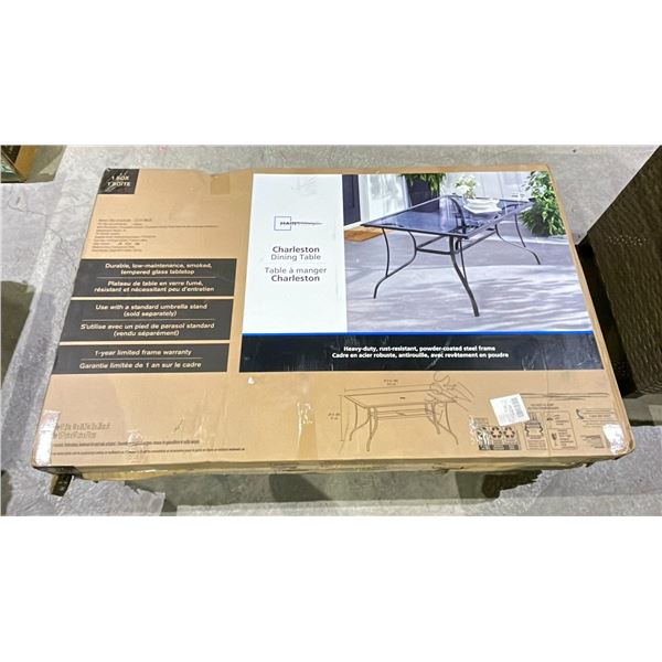 MAINSTAYS CHARLESTON DINING TABLE (MAY BE MISSING PARTS & PIECES)