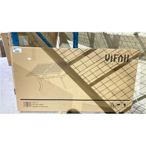VIFAH ATLANTIC WHITE DINING TABLE (MAY BE MISSING PARTS & PIECES)