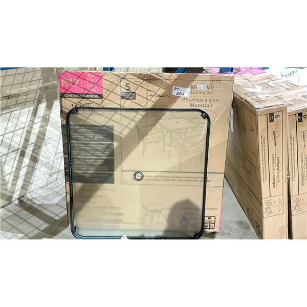 MAINSTAY MONTCLAIR DINING SET & TABLE TOP (MAY BE MISSING PARTS & PIECES)