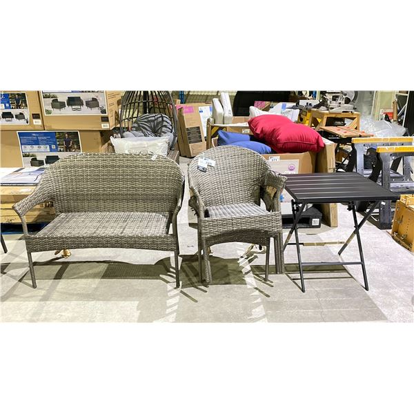 6-PC PATIO SET INCLUDING; LOVESEAT, 4 CHAIRS & TABLE