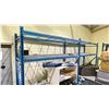 Image 2 : PALLET RACKING SECTION INCLUDING; 3 8' UPRIGHTS, 8 9' CROSS BEAMS & 8 WIRE DECKS (CONTENTS NOT