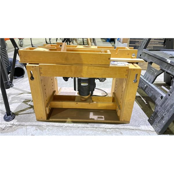 CUSTOM BUILT ROUTING TABLE WITH BLACK & DECKER PROFESSIONAL ROUTER