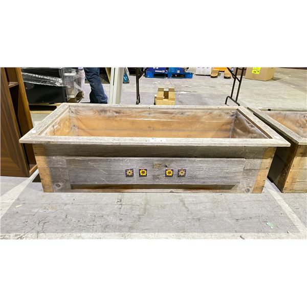 WOOD PLANTER BOX 64" X 31" X 16"