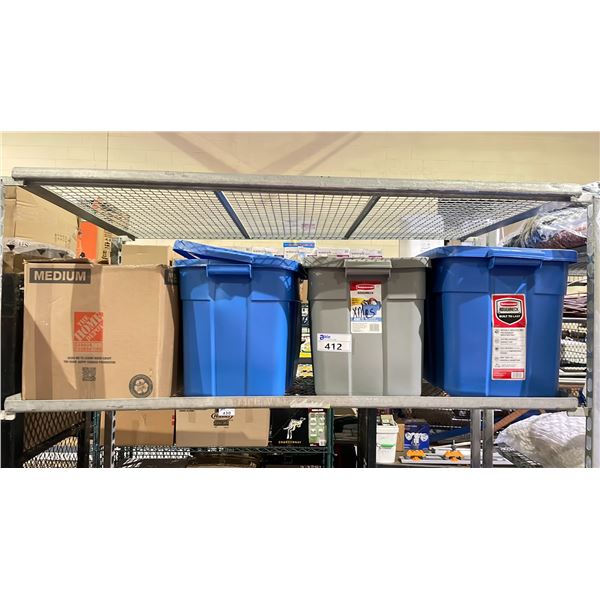 SHELF OF ASSORTED ITEMS INCLUDING; HATS, BIKE HELMET & MORE