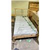 Image 2 : IKEA WOODEN SINGLE BED FRAME WITH MATTRESS