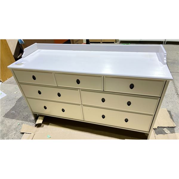 IKEA MODERN LONG 7 DRAWER WHITE DRESSER
