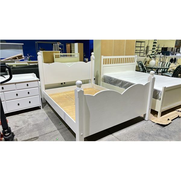IKEA WHITE WOODEN BED FRAME