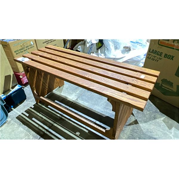 SOLID OAK HANDMADE BENCH
