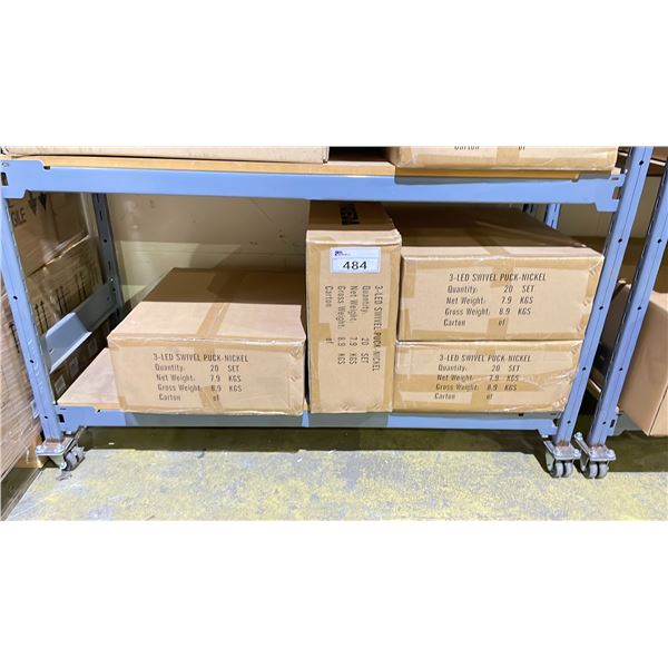 SHELF OF LED SWIVEL PUCK LIGHTING