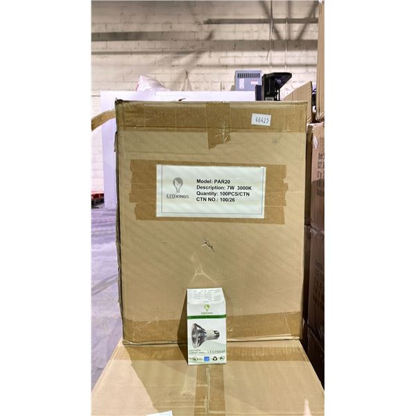 BOX OF LED KINGS PAR20 7W 3000K LIGHT BULBS