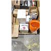 Image 2 : PALLET OF ASSORTED ITEMS INCLUDING; HOME DEPOT 5 GALLON PAILS, WINE GLASSES & MORE