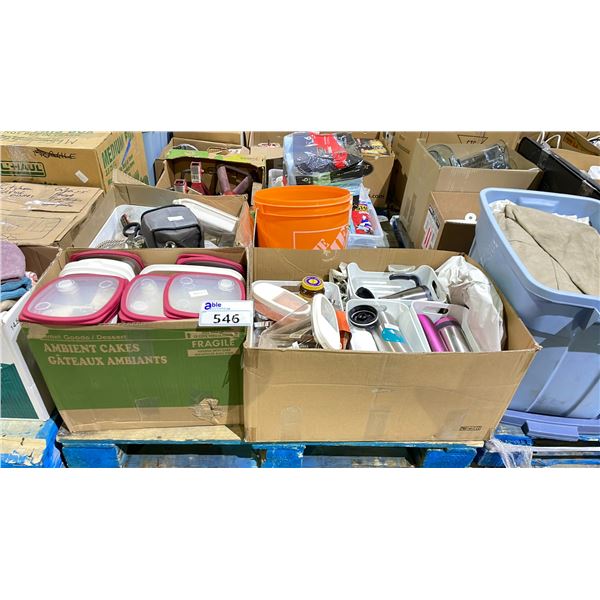 PALLET OF ASSORTED ITEMS INCLUDING; JACK STANDS, FLOOR JACK & MORE