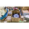 Image 2 : PALLET OF ASSORTED ITEMS INCLUDING; STORAGE OTTOMAN, CANDLES, MOP WITH BUCKET & MORE