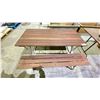 Image 2 : METAL & WOOD FOLDING PICNIC TABLE
