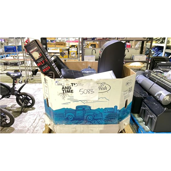 GAYLORD OF ASSORTED ITEMS INCLUDING; AIR FRYERS, TOWER FAN, ADJUSTABLE DRIVER & MORE (UNKNOWN