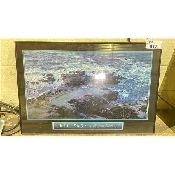 FRAMED PRINT APPROX 24X36"