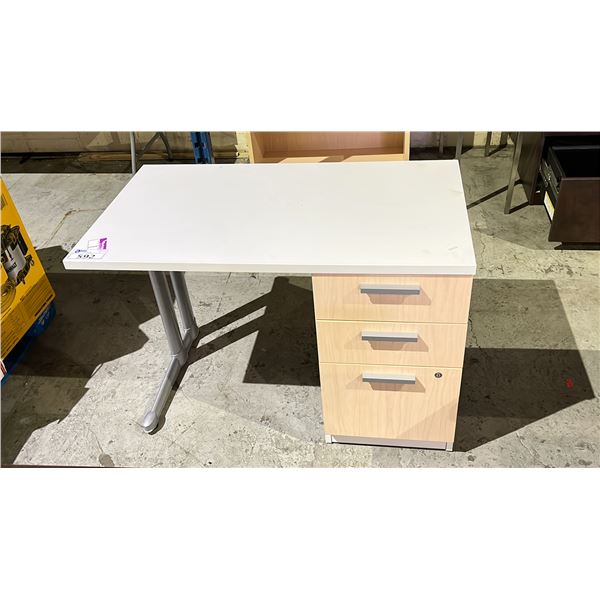 DESK WITH 3 DRAWER CABINET