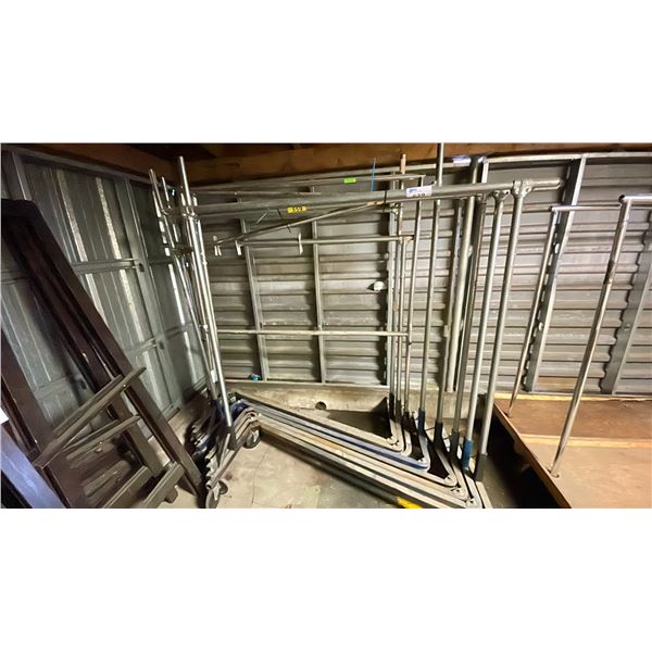 8 ROLLING CLOTHING RACKS