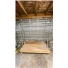 Image 1 : 2 ROLLING CLOTHING RACKS WITH WOODEN STORAGE PLATFORM