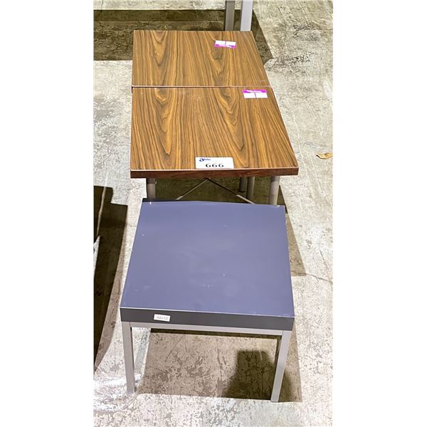 3 ASSORTED END TABLES