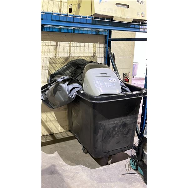 BIN OF SALUSPA PORTABLE SPA (MAY BE MISSING PARTS & PIECES, BIN NOT INCLUDED)