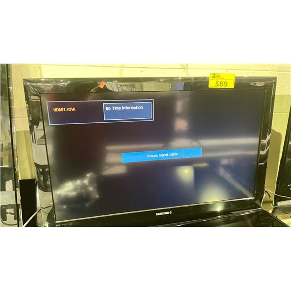 SAMSUNG 37" TV WITH POWER CORD & STAND (NO REMOTE)