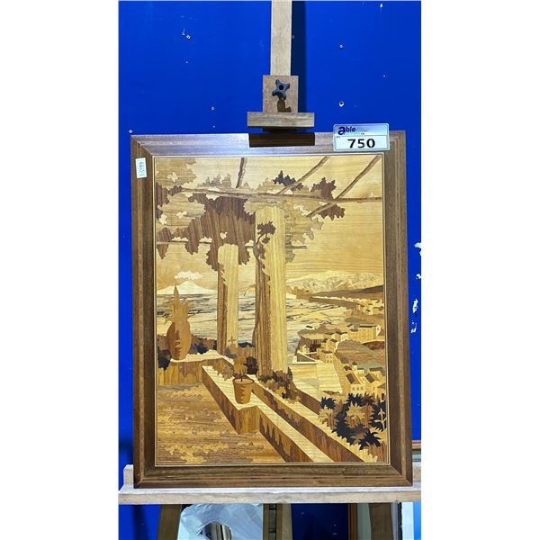 FRAMED ETCHED WOOD ARTWORK