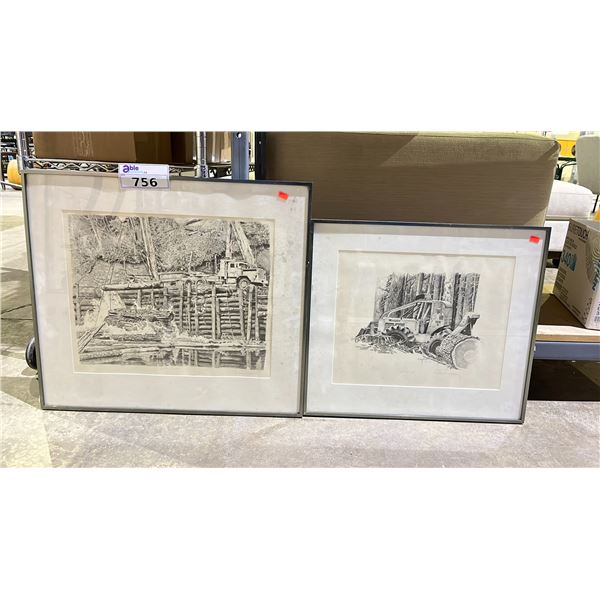 2 FRAMED ARTIST SIGNED LEP'S