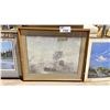 Image 3 : 3 ASSORTED BOAT & PLANE FRAMED ARTWORKS
