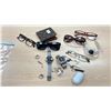 Image 1 : ASSORTED ITEMS INCLUDING: SUNGLASSES, MISC. JEWELRY, WATCHES, LOUIS VITON WALLET, &