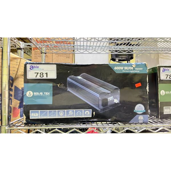 SOLIS TEK PREMIUM DIGITAL BALLAST 600W SE/DE 120/240V