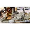 Image 2 : 2 SHELVES OF ASSORTED ITEMS INCLUDING; BAGS, DINNERWARE, EIFFEL TOWER DECOR & MORE