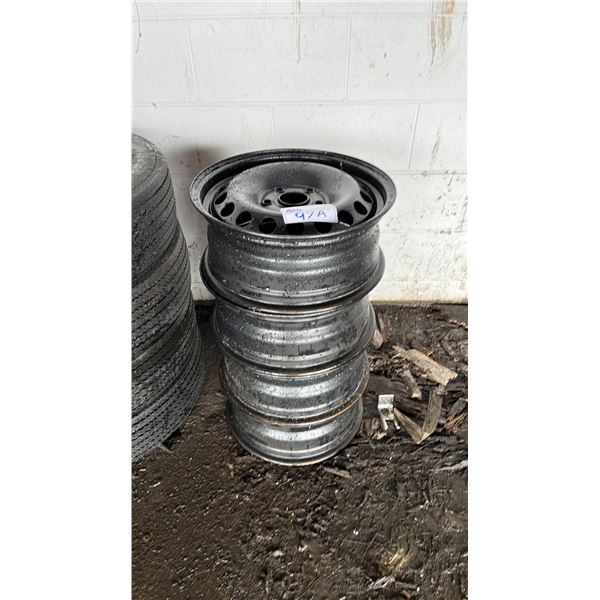 SET OF 4 16" 5 BOLT METAL RIMS
