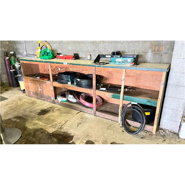 LARGE WORK BENCH (CONTENTS NOT INCLUDED)