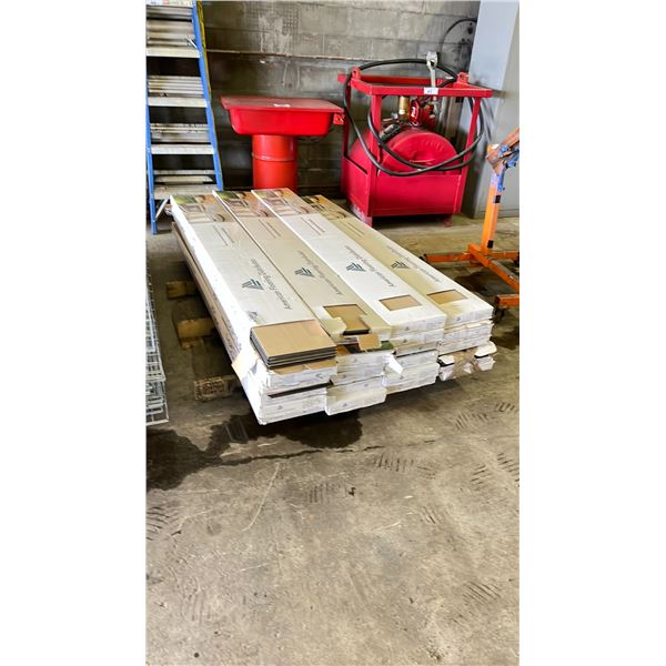 PALLET OF AMERICAN FLOORING AQUA TECH PLUS COLLECTION T384 SUPERIOR 72"/48"/24" X 9-3/8" X 12MM