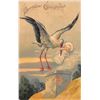 Image 2 : 11 Greetings of Babies & Stork Postcards