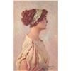 Image 1 : 4 Signed Artist Pretty Lady Postcards