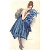 Image 2 : Set of 6 Signed Artist Bianchi Pretty Lady Postcards