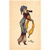 Image 2 : Set of 10 French Pretty Ladies Signed Artist Postcards & Wrapper