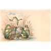 Image 2 : 6 Early Greeting Frog & Music Related Postcards