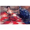 Image 2 : Group of 4 Patriotic Signed Artist Women Postcards