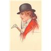 Image 2 : Set of 6 Signed Artist Pretty Ladies in Hats by Busi