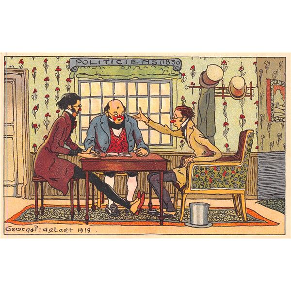Set of 12 George P DeLaet 1910 Comic Postcards