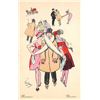 Image 1 : Set of 6 Signed Artist Art Deco Ladies Postcards