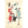 Image 2 : Set of 6 Signed Artist Art Deco Ladies Postcards