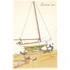 Image 1 : Set of 12 & Wrapper Signed Artist Nautical Ocean & Beach Postcards