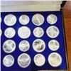 Image 3 : 1976 Montreal Olympic Proof 28 Coin Set  (92.5% Silver) 30.24 toz